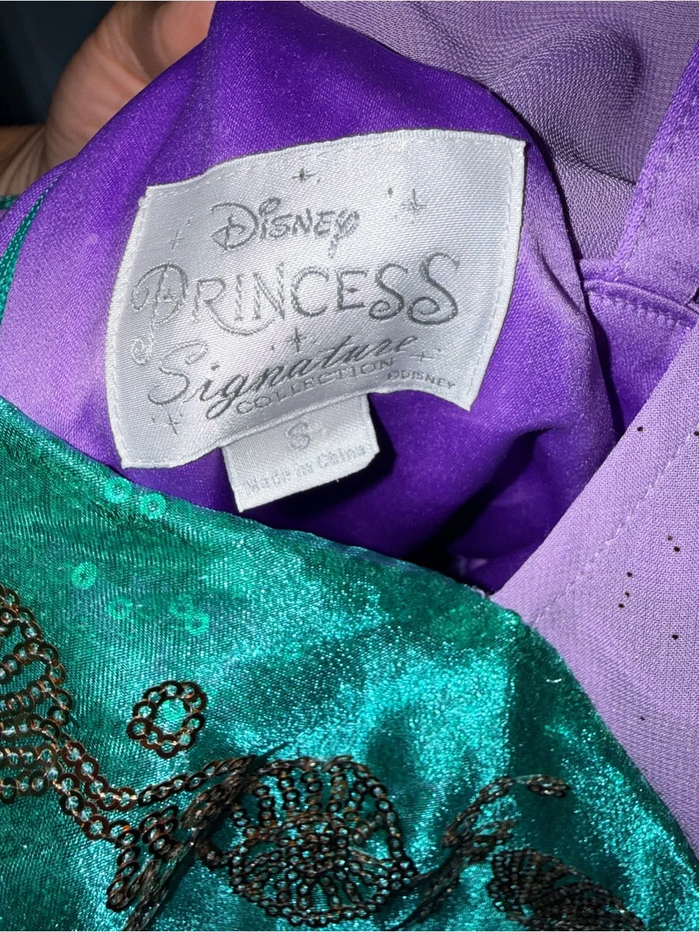 Disney Princess Signature Collection Ariel Gown Dress Youth Girls Small Bibbidi